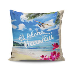 Aberto Design KRLNTHW-3 Cojín de Lujo 43 x 43 cm, 50% Algodón/50% Poliéster, Relleno de Silicona
